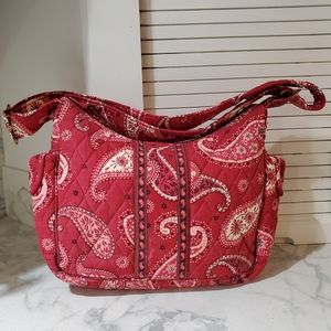Vera Bradley Mesa Red Paisley Shoulder Bag